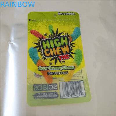 Cbd Thc Fudge Seeds Panas Kantong Plastik Sealable, Aluminium Foil Sachet Untuk Cbd Gummy