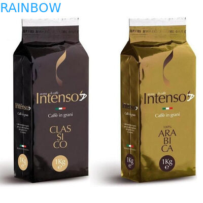 Side Gusset Tas Kopi Plastik Ulang Aluminium Foil Coffee Bean Kemasan Tas Dengan Valve 1kg