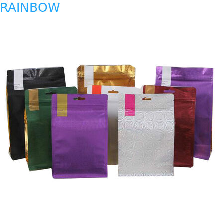 Grosir Aluminium Foil Tin Tie Datar Block Bawah Coffee Packaging Bag dengan degassing valve 500g 1kg