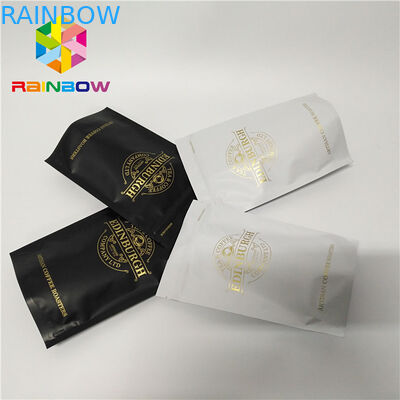 Ritsleting plastik Bawah Gusset Bags 500g berdiri kantong ziplock kopi ditutup kembali