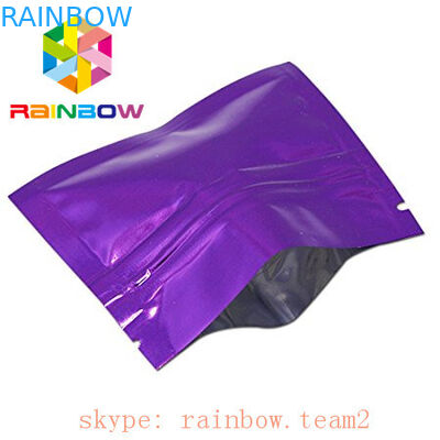 warna-warni 3 sisi disegel datar mini mylar foil tas 1g teh rami / bunga leaft sachet