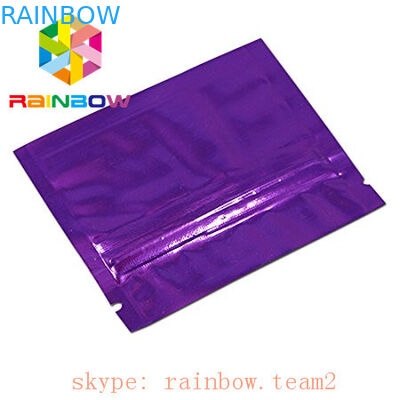 warna-warni 3 sisi disegel datar mini mylar foil tas 1g teh rami / bunga leaft sachet