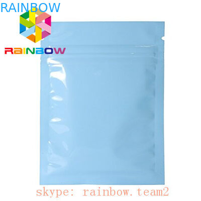 Kantong mylar ziplock aluminium foil emas polos untuk kemasan daun teh / Mini 3 sachet tertutup