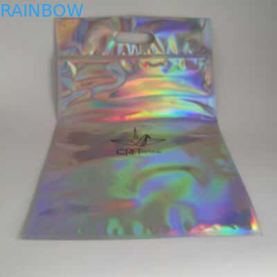 Kemasan Makanan Ringan Plastik Holographic Tear Notch Mylar Bag Laser Line
