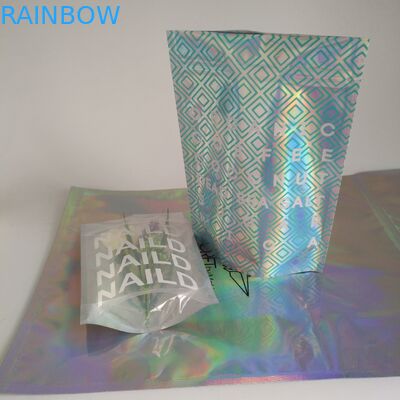 Zip Lock Kantong Plastik Kemasan / Holographic Mylar Plastic Bag Laser Printed