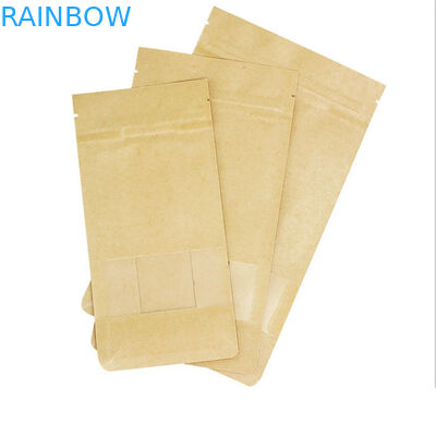 Jelas Depan Tas Kertas Disesuaikan Kunci Tiga Seal Seal Kemasan Tas Untuk Permen Kacang