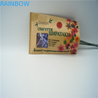 Jelas Depan Tas Kertas Disesuaikan Kunci Tiga Seal Seal Kemasan Tas Untuk Permen Kacang