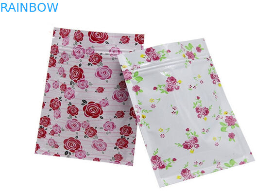 Kantong Plastik Tertutup Tiga Kristal Emas Untuk Masker Mata / Wajah, Ramah Lingkungan