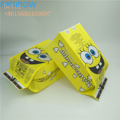 100g / 120g Microwave Popcorn Bag Kertas Reflektif Untuk Manual / Auto Mengisi Mesin