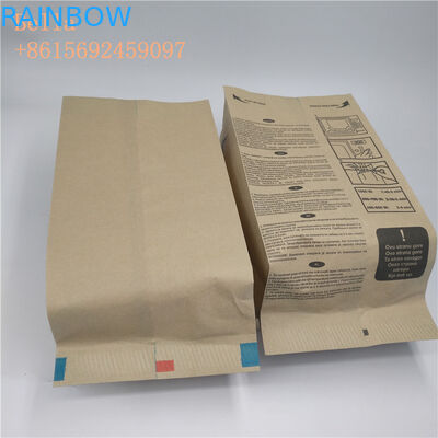 Heat Seal Microwave Paper Bag Popcorn Anti - Minyak Dengan Warna Costomized