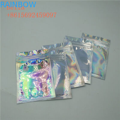 Three Side Seal Foil Pouch Packaging, Tas Kosmetik Stand Up Kecil Dengan Ritsleting