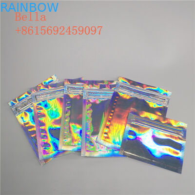 Three Side Seal Foil Pouch Packaging, Tas Kosmetik Stand Up Kecil Dengan Ritsleting