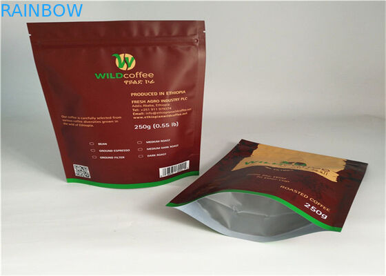 Tas Kemasan Plastik Black Mylar Zip Lock Berdiri Untuk Kopi Dan Teh