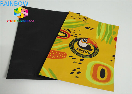 Cetak kustom Drip Coffee Side Gusset Packaging Bag Untuk Roasted Coffee dengan Valve dan Tin Tie Coffee Bean Powder Pouch