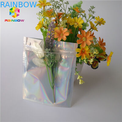 Holographic Cosmetic Packaging Bag 100 - 160 Micron Thickness Ramah Lingkungan