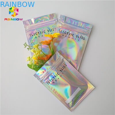 Holographic Cosmetic Packaging Bag 100 - 160 Micron Thickness Ramah Lingkungan