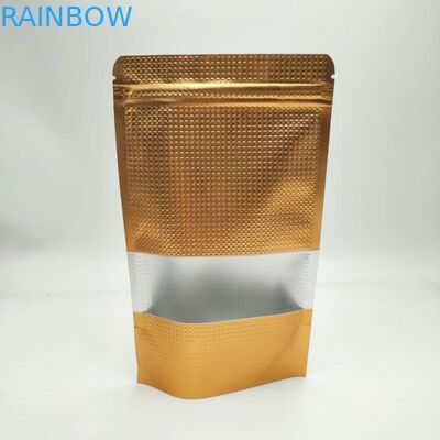Aluminium Stand Up Pouches 200g / 250g Logo Disesuaikan Untuk Biji Kopi