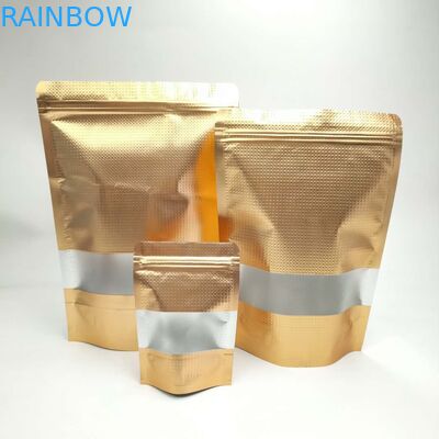 Aluminium Stand Up Pouches 200g / 250g Logo Disesuaikan Untuk Biji Kopi
