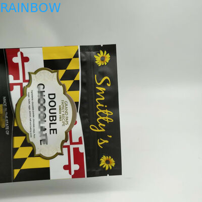 Stand Up Snack Bag Kemasan Tiga Sisi Segel Sudut Bulat Dengan Ritsleting