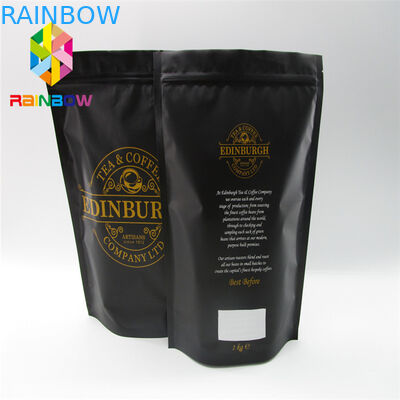 Kemasan Kantong Plastik Aluminium Foil Dilaminasi, Heat Sealed Stand Up Bags Dengan Valve