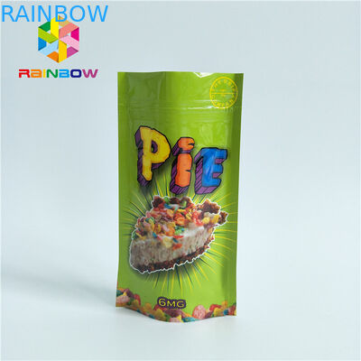Aluminium Ziplock Snack Bag Packaging, Foil Stand Up Bags Untuk Cotton Candy