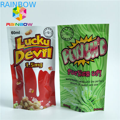 Aluminium Ziplock Snack Bag Packaging, Foil Stand Up Bags Untuk Cotton Candy