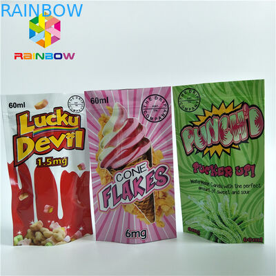 Aluminium Ziplock Snack Bag Packaging, Foil Stand Up Bags Untuk Cotton Candy