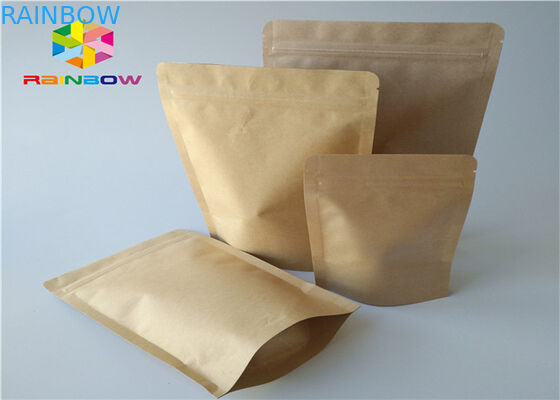 Disesuaikan dicetak kertas kraft ziplock berdiri kantong daging sapi dendeng tas kemasan plastik dengan jendela yang jelas