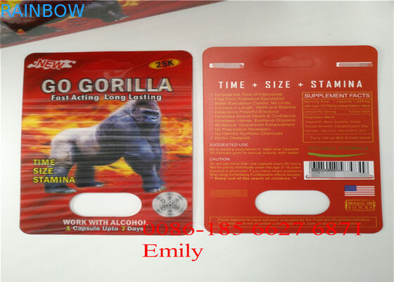 Paket Kemasan Blister Goldreallas Merah Hot Stamping Untuk Industri Farmasi