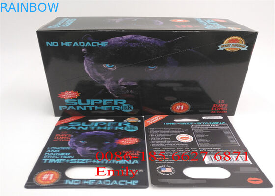 Kemasan Kertas Blister Kartu dilapisi Laminasi Mengkilap Untuk Pil Peningkatan Seksual