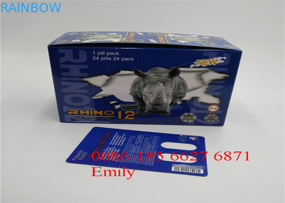 Kemasan Kertas Blister Kartu dilapisi Laminasi Mengkilap Untuk Pil Peningkatan Seksual