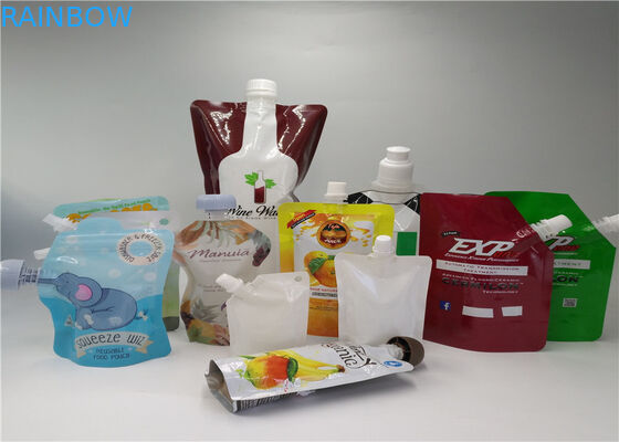 Tas Liquid Spout Transparan Untuk Minuman / Minuman Energi Kemasan