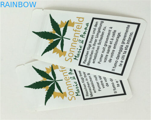 Sisi Depan Kantong Kertas Disesuaikan Yang Jelas Untuk Bubuk / Permen / Kopi