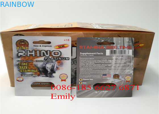 Kemasan Kartu Blister Rhino 69 9 x 12cm Dengan Finishing Permukaan Mengkilap