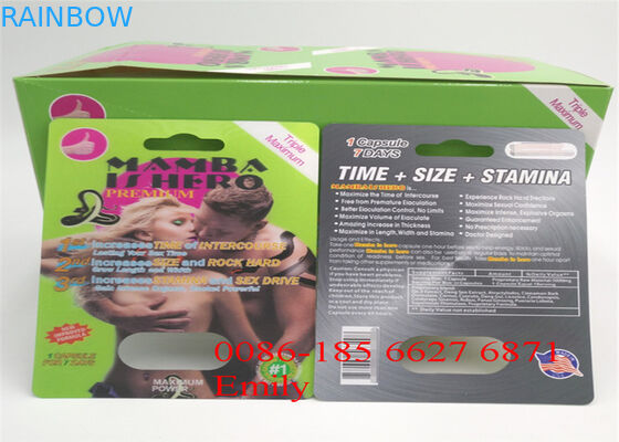 Bahan Kertas Kemasan Kartu Blister Untuk Semua Nature FX9000 Penis Power Capsules