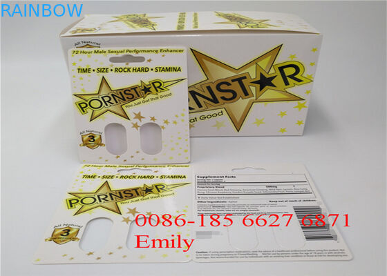 Bahan Kertas Kemasan Kartu Blister Untuk Semua Nature FX9000 Penis Power Capsules