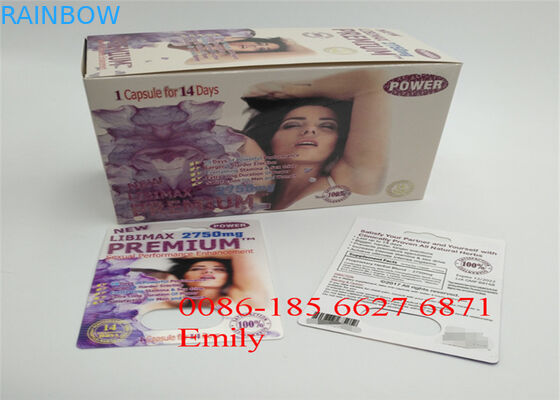 Bahan Kertas Kemasan Kartu Blister Untuk Semua Nature FX9000 Penis Power Capsules