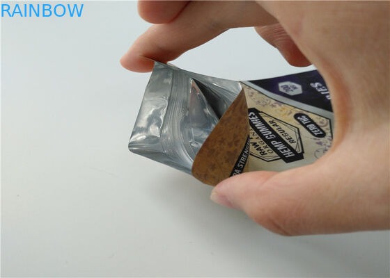 Kemasan Herbal Dupa Ukuran Kecil Logo Kustom Dicetak Dengan Lapisan Aluminium