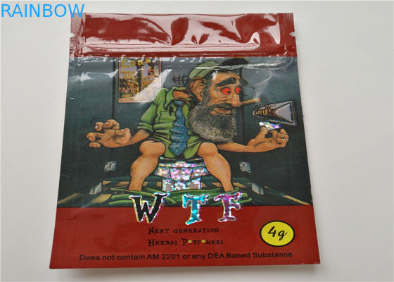 Kemasan Herbal Dupa Ukuran Kecil Logo Kustom Dicetak Dengan Lapisan Aluminium