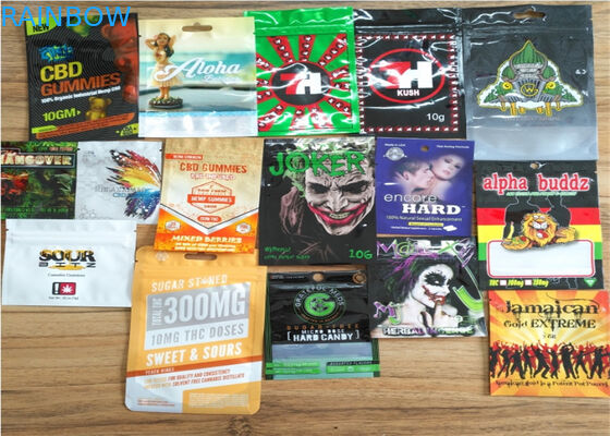 Kemasan Herbal Dupa Ukuran Kecil Logo Kustom Dicetak Dengan Lapisan Aluminium