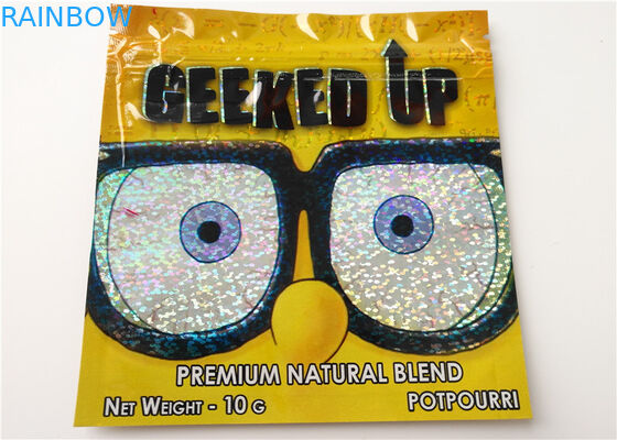 THC Kemasan Herbal Incense Dapat Ditarik Ulang, Kantong Plastik Ritsleting Untuk Kemasan Pil