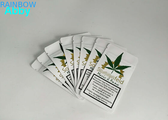 Mencetak Emas Matt Aluminium Foil Bags Gas Barrier Side Gusset 10000 MOQ