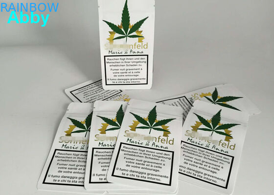 Pencetakan Emas Ditutup Kembali Kantong Plastik Warna CMYK Dengan Bahan Disesuaikan