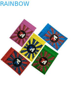 Glossy Foil Plastik Ritsleting Tas 7 h Label Kustom Dicetak Untuk Kapsul Biji CBD