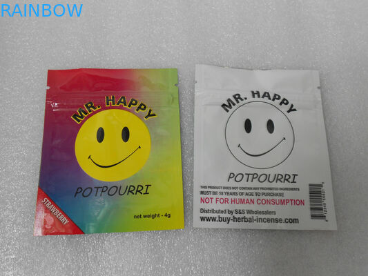 Tas Zipper Plastik Food Grade 8 Warna Untuk Produk CBD 46 * 33 * 30cm