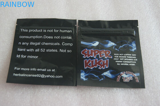 Kemasan Dupa Herbal Penghalang Tinggi, Bahan Ritsleting Tas Plastik PE