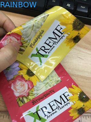 CBD Flower Herbal Incense Packaging, Tas Aluminium Foil Medis Dengan Delapan Warna