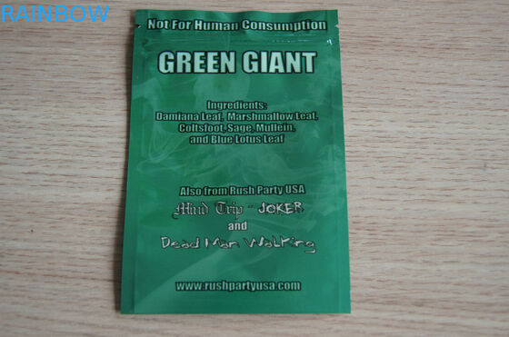 Clear Front Herbal Incense Packaging Logo Kustom Didaur Ulang Untuk Cuti Tembakau