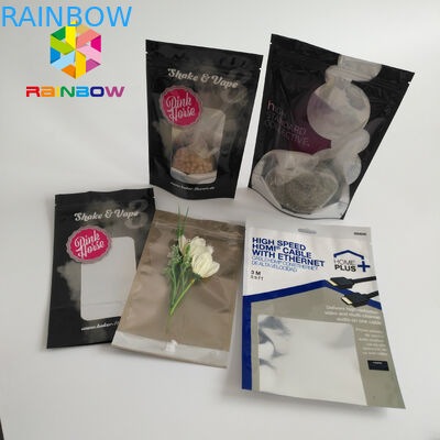 Clear Window Stand Up Pouch Bags Untuk Makanan / Permen / Kopi 10000 MOQ