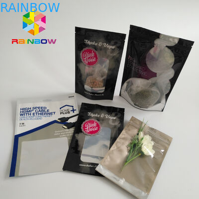 Clear Window Stand Up Pouch Bags Untuk Makanan / Permen / Kopi 10000 MOQ
